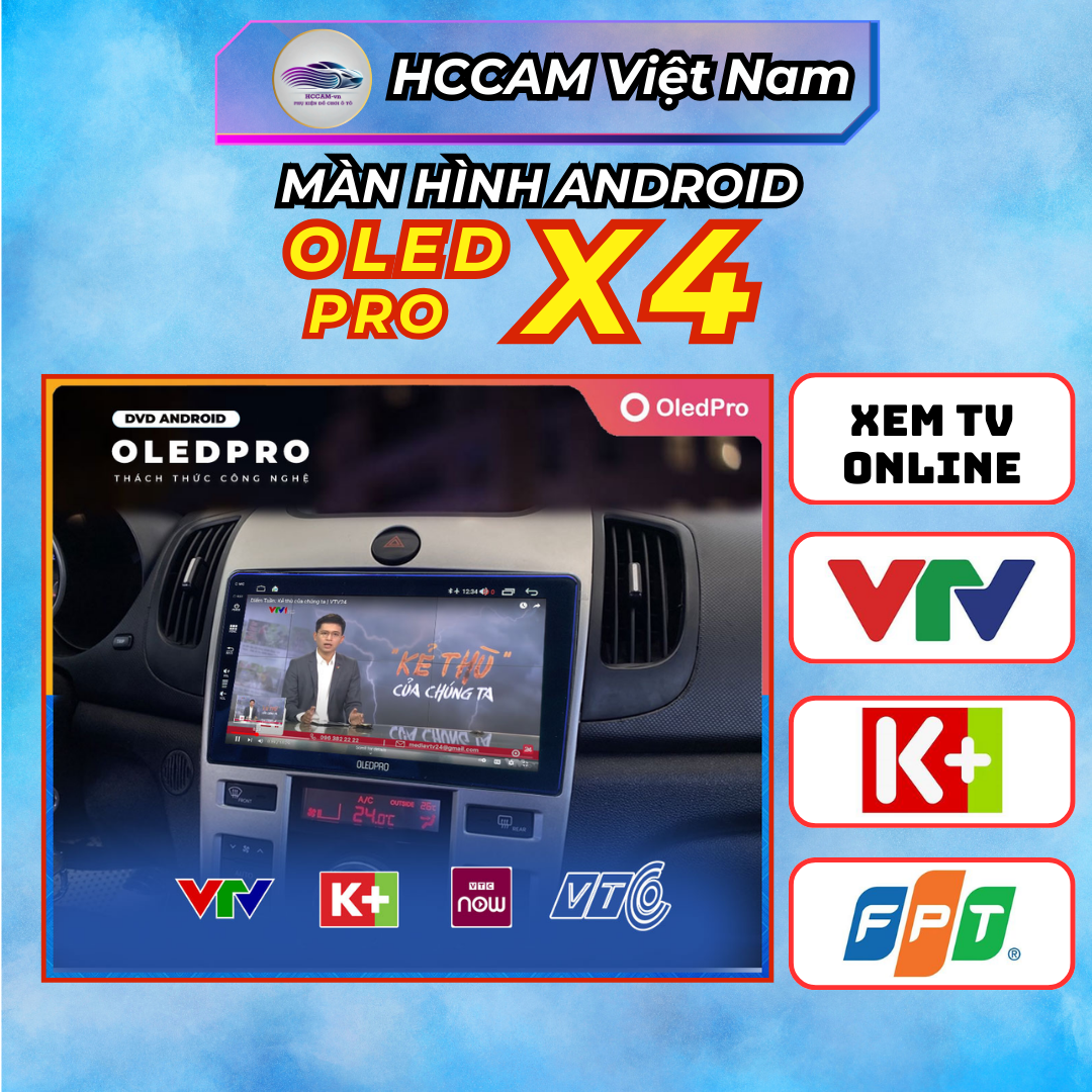 Màn Hình Android OLED Pro X4 – Màn Hình QLED Sắc Nét, Đa Nhiệm Mượt Mà, Tích Hợp Công Nghệ 5G, Apple CarPlay Không Dây, Hỗ Trợ Ba Loại Bản Đồ và Giải Trí Đa Phương Tiện 5